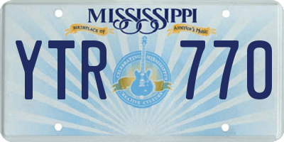 MS license plate YTR770