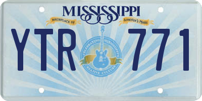 MS license plate YTR771