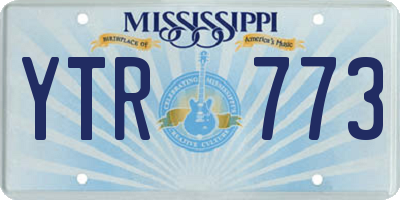 MS license plate YTR773