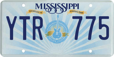 MS license plate YTR775