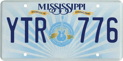 MS license plate YTR776