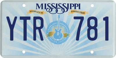 MS license plate YTR781