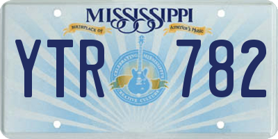 MS license plate YTR782