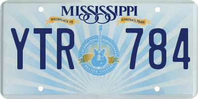 MS license plate YTR784