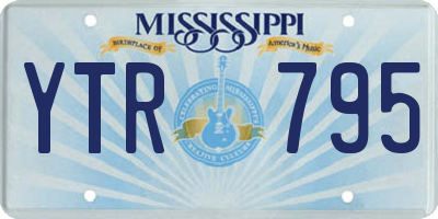 MS license plate YTR795