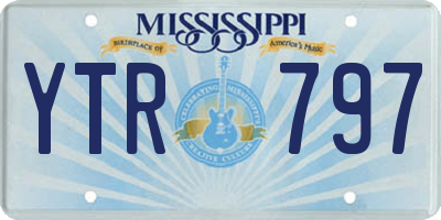 MS license plate YTR797