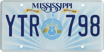 MS license plate YTR798