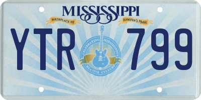 MS license plate YTR799