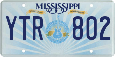MS license plate YTR802