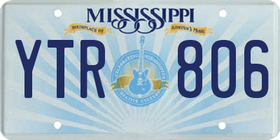 MS license plate YTR806
