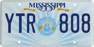 MS license plate YTR808