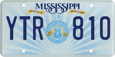 MS license plate YTR810