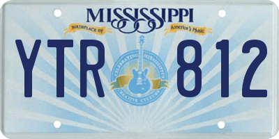 MS license plate YTR812