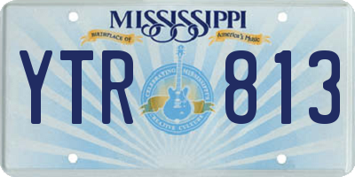 MS license plate YTR813