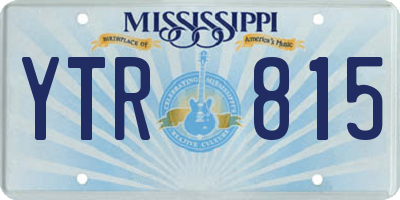 MS license plate YTR815