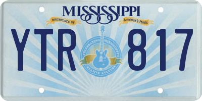 MS license plate YTR817