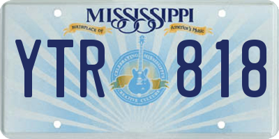 MS license plate YTR818
