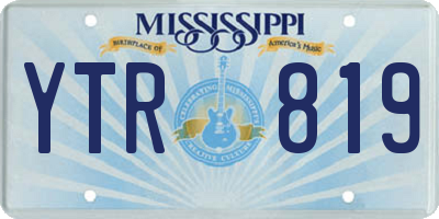 MS license plate YTR819