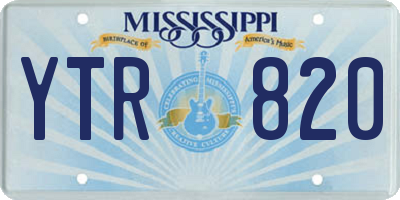 MS license plate YTR820