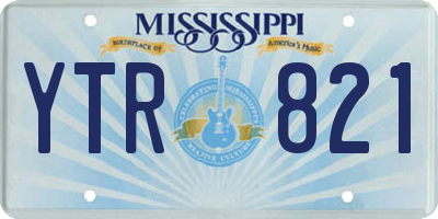 MS license plate YTR821