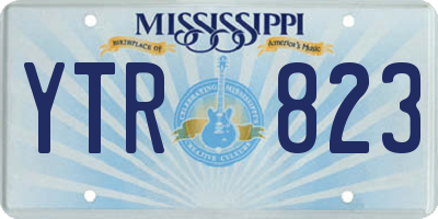 MS license plate YTR823