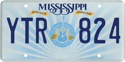 MS license plate YTR824