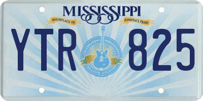 MS license plate YTR825