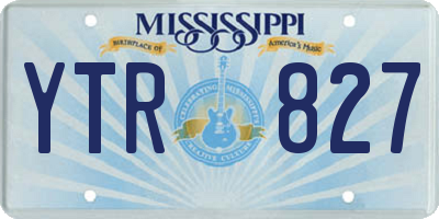 MS license plate YTR827