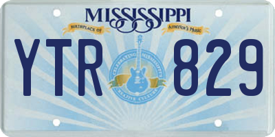 MS license plate YTR829