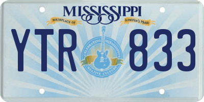 MS license plate YTR833
