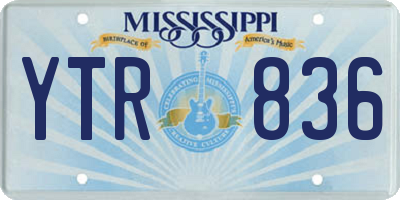 MS license plate YTR836