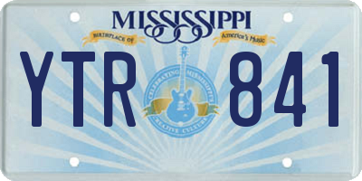 MS license plate YTR841