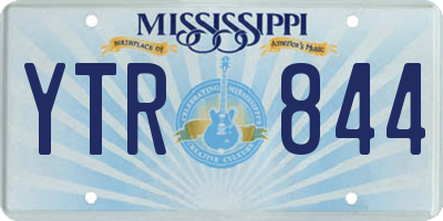 MS license plate YTR844