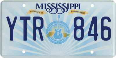 MS license plate YTR846