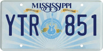 MS license plate YTR851