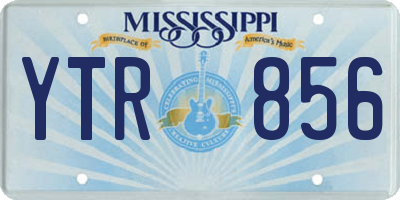 MS license plate YTR856