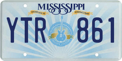 MS license plate YTR861
