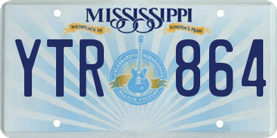 MS license plate YTR864