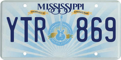 MS license plate YTR869
