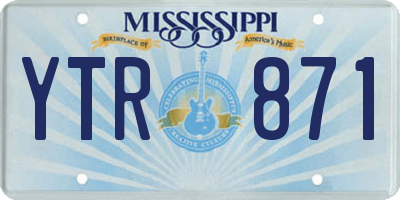 MS license plate YTR871