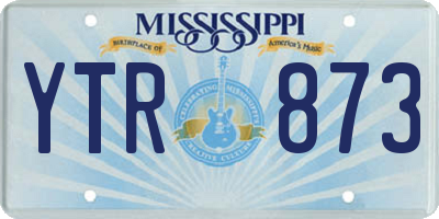 MS license plate YTR873