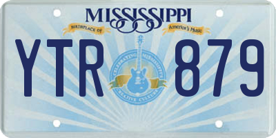 MS license plate YTR879