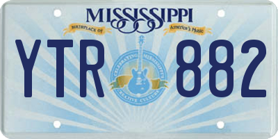 MS license plate YTR882