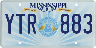 MS license plate YTR883