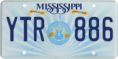 MS license plate YTR886