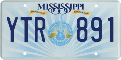 MS license plate YTR891