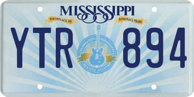 MS license plate YTR894