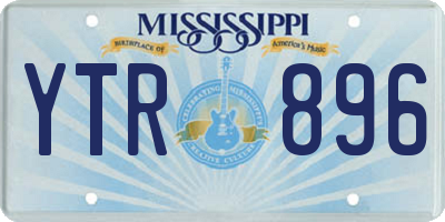 MS license plate YTR896