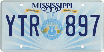 MS license plate YTR897