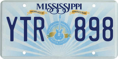 MS license plate YTR898